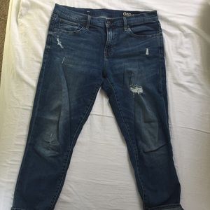 Gap distressed girlfriend jeans